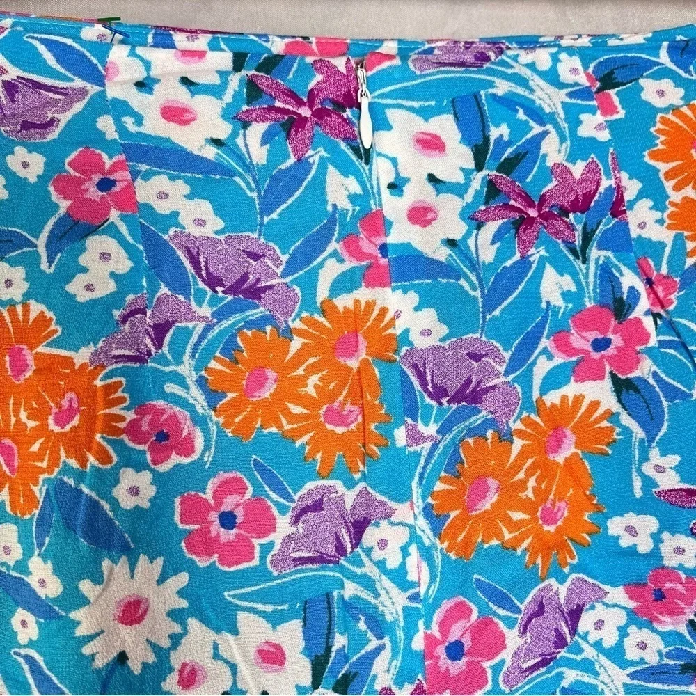 Sky to Moon Trendy Blue Floral Mini Skirt – Size Small